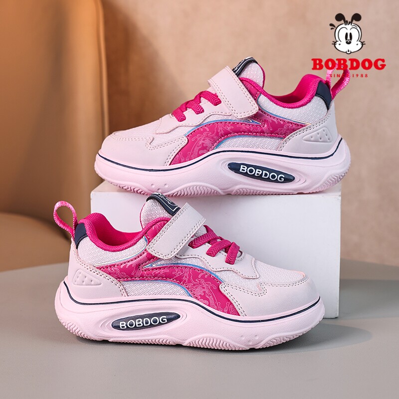 巴布豆童鞋女童运动鞋2026春季新款透气网面儿童板鞋男童休闲鞋子