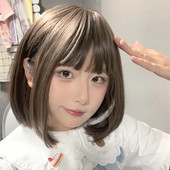 可爱圆脸学生bobo头伪娘假发齐刘海女装 内扣发套 大佬短直发男变装