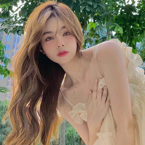 甜美大波浪中分长卷发cd变装伪娘假发女装大佬用品时尚整顶发套男