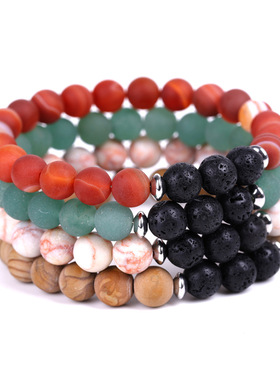 火山石男女情侣精油香薰手链手串