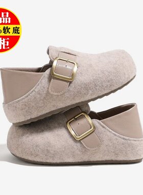 品牌真皮两穿勃肯鞋女鞋2026新款厚底内增高百搭玛丽珍鞋乐福单鞋