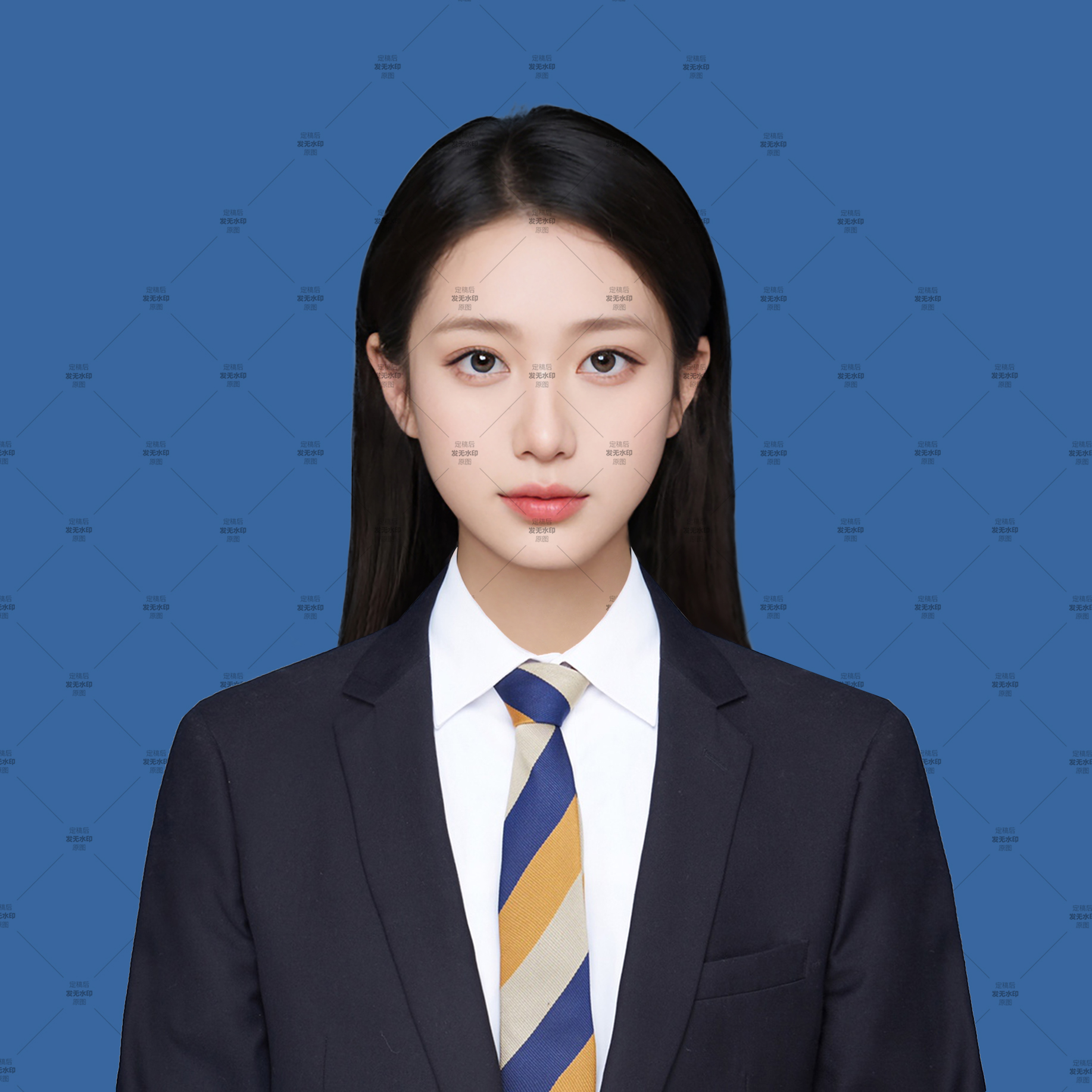 PS高清免扣服装证件照换装素材正装男士西装领带高清素材