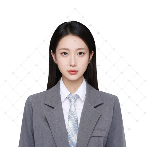 PS高清免扣服装素材证件照女装女士西装红领带高清素材