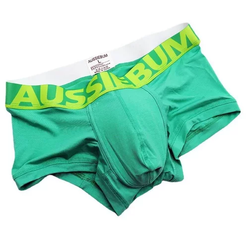 澳洲男士平角U凸内裤精梳棉 内裆抑菌 AUSSIEBUM糖果潮男内裤