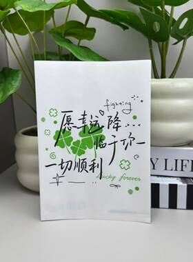 四叶草幸运毕业白牛皮纸包装袋