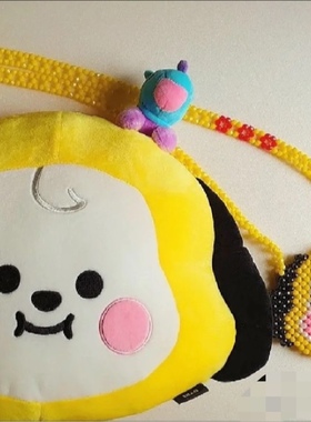 新款串珠包手工重工可爱卡通mini小包斜挎包chimmy防弹少年团玩偶