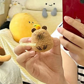 新手手工钩针diy卡皮巴拉挂件玩偶材料包情侣自制礼物水豚钥匙扣