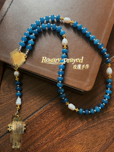 天然石玫瑰经念珠小众设计感爆款配饰