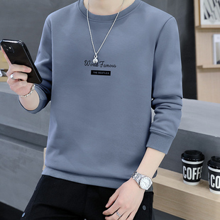 T恤薄款 2025秋款 衫 潮流卫衣外穿圆领简约上衣服男装 高端男衫 长袖