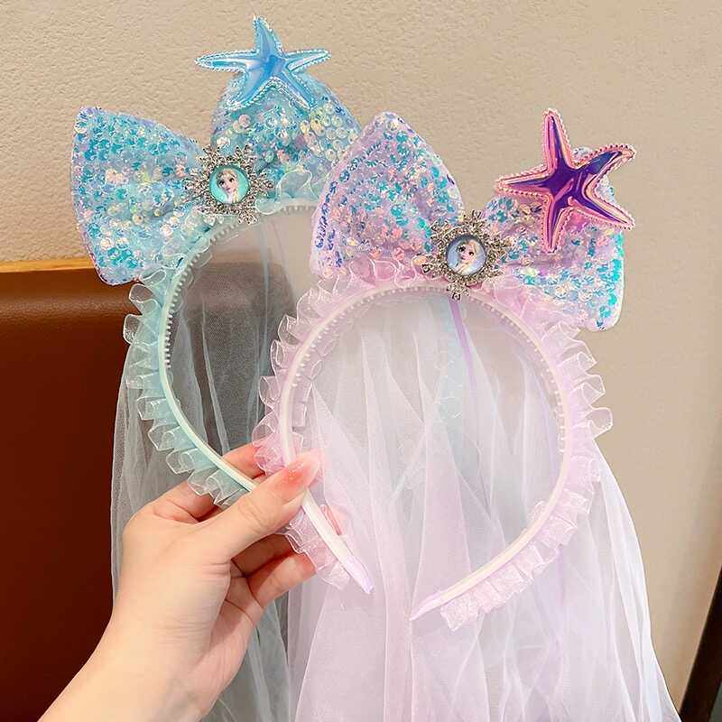 儿童发箍女童冰雪奇缘蝴蝶结亮片头箍小女孩甜美超仙公主飘纱发卡,童装/婴儿装/亲子装,发饰,淘宝优惠券,粉丝福利购,淘宝优惠卷