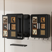 浴室收纳盒壁挂式 卫生间厨房墙上收纳柜免打孔家用洗漱台面置物架