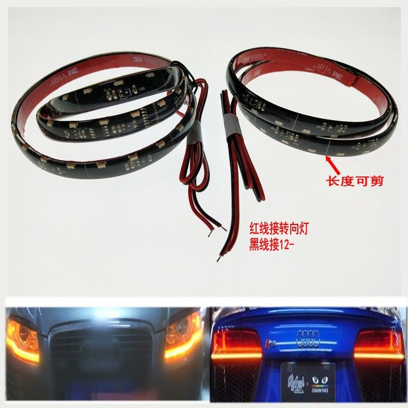 Đèn LED Xe Hơi Chạy Nước LED Tín Hiệu Hướng Dẫn Dải Streamer Siêu Mỏng Dải Đèn Trang Trí Đèn Hậu Sau Lái Xe 12V Sửa Đổi Đa Năng xi nhan sau winner x 	đèn led xi nhan ô tô