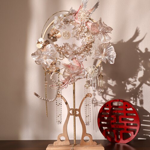 团扇新娘结婚diy材料包秀禾双面