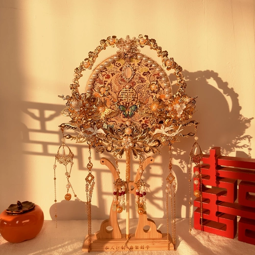Duan Fan Bride женился на материале DIY Xiuhe Wedding Fan Fan Fan Fan High -Fan Fan Fan Fan Fend Product Китайская новая свадьба