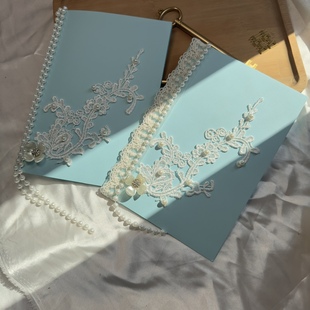 婚礼誓言卡宣言贺卡新郎新娘结婚宣言致辞本宣誓卡高级小清新简约