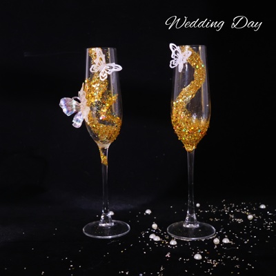 婚礼新人敬酒杯结婚一对diy材料包礼盒订婚创意自制小众高级感