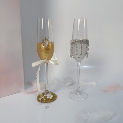 婚礼新人敬酒杯结婚一对diy材料包礼盒订婚创意自制小众高级感