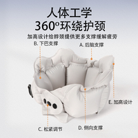 TOPENTAR按壓式充氣U型枕旅行便攜高鐵飛機(jī)護(hù)頸枕睡覺神器U形脖枕