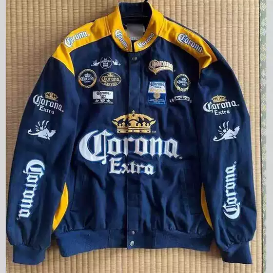 Dudack Fall/Winter New Unisex Streetwear Motorcycle Baseball Jacket CORONA Racing Jacket NASCAR Design