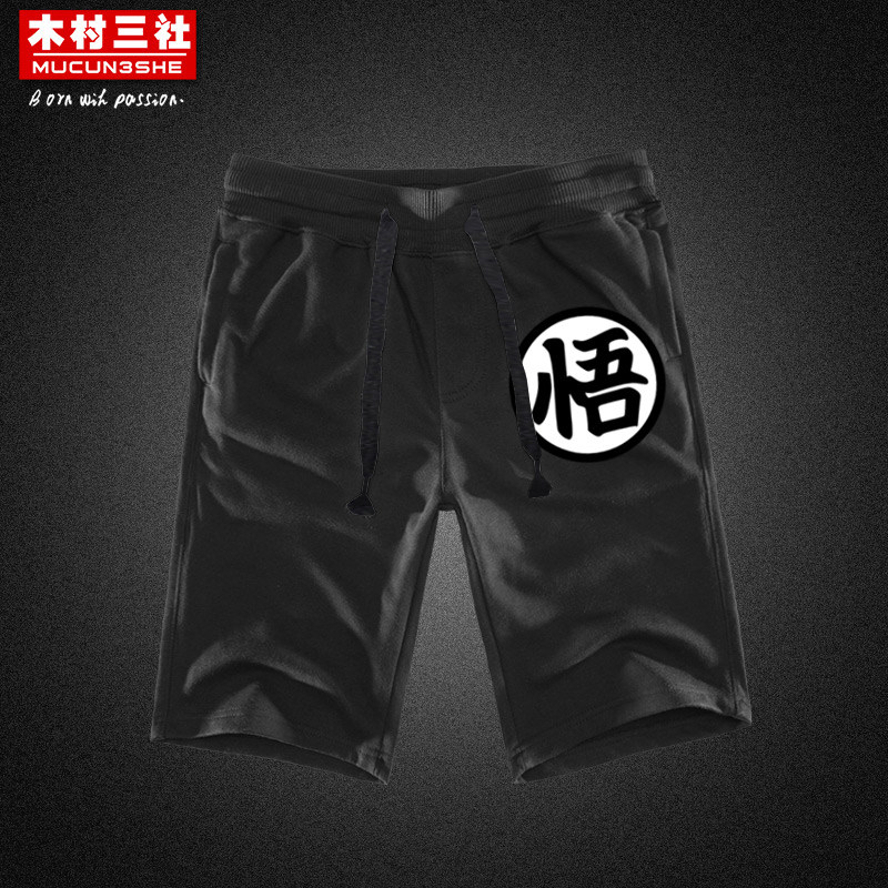木村三社夏季宽松新疆棉休闲裤七龙珠印花悟空沙滩裤五分短裤男潮在类目 男装, 休闲裤中 - 来自Buy2taobao.com提供专业的淘宝代购服务