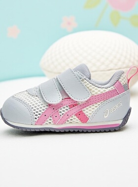 ASICS亚瑟士宝宝鞋魔术贴透气网眼学步鞋防滑休闲鞋1144A395-103