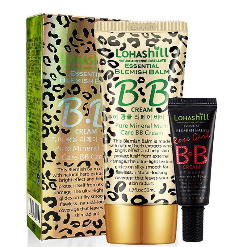 露韩饰BB霜时尚矿物倍护BB霜遮瑕提亮肤色控油保湿隔离美妆蛋粉扑