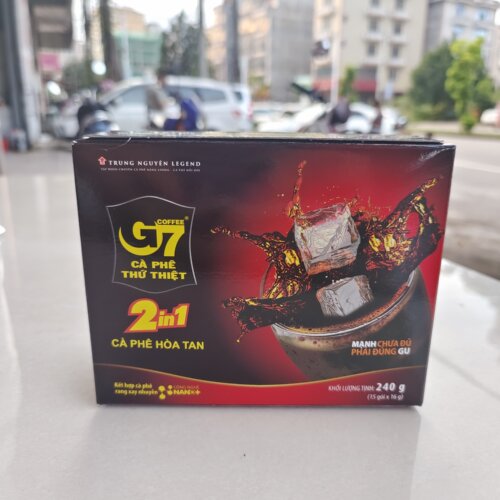 越南原装进口中原G7二合一速溶冰咖啡加糖240克可冲15杯加班饮品