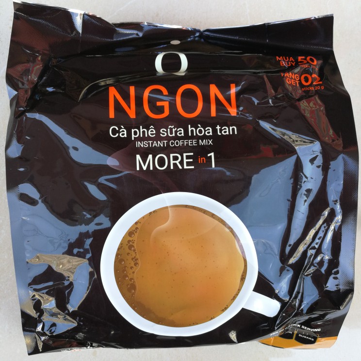 越南Q牌冲泡三合一速溶特浓Ngon大Q咖啡1200克(60条X20g)包邮