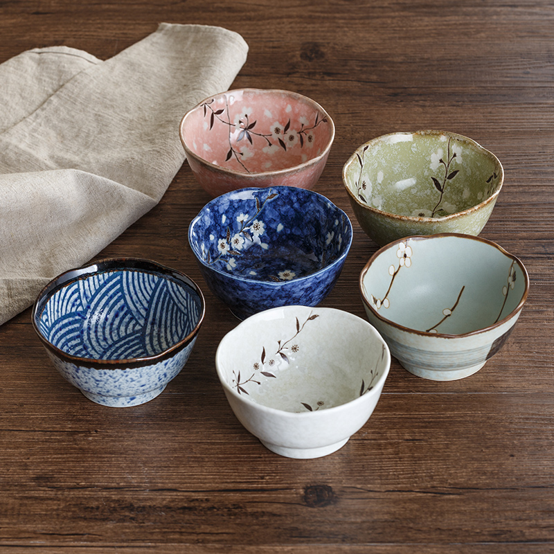 陶趣居日式和风樱花日本吃饭碗