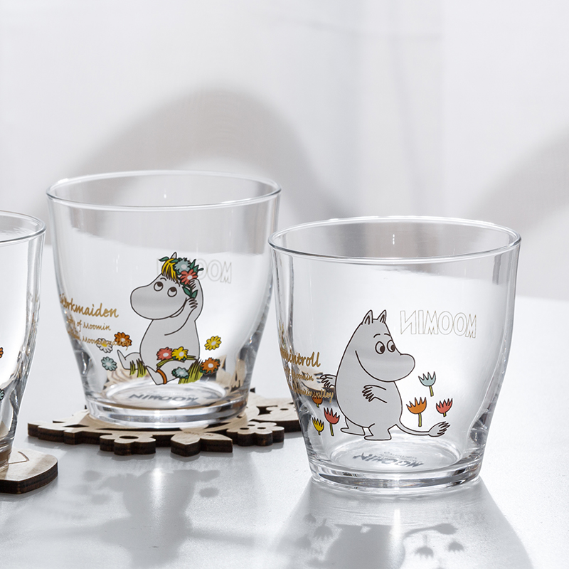 moomin姆明亚美玻璃杯卡通印花女