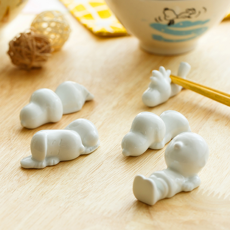 可爱史努比卡通筷托陶瓷筷子架