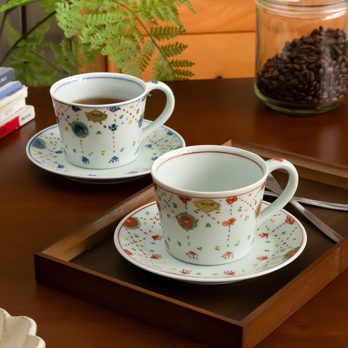 有田烧璎珞花咖啡杯陶瓷高级感轻奢咖啡杯碟家用下午茶精致陶瓷杯,餐饮具,马克杯,淘宝优惠券,粉丝福利购,淘宝优惠卷