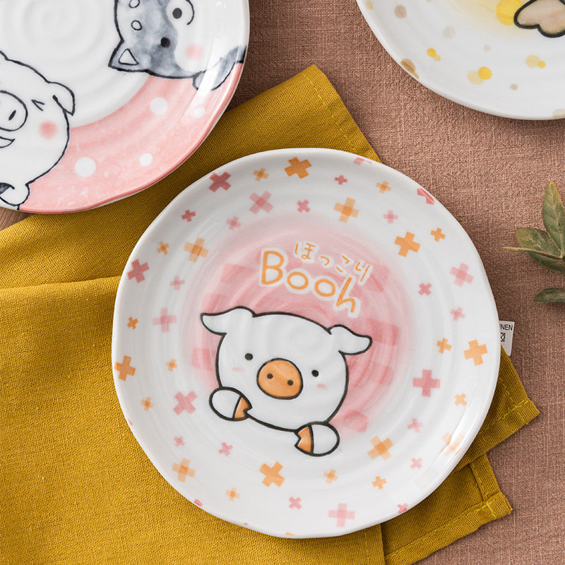 有古窑釉下彩吐骨碟渣盘小碟子