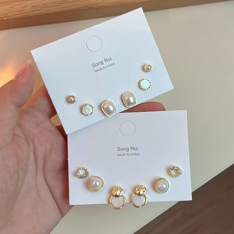 3对装高级感气质温柔珍珠耳钉女2026年新款爆款精致简约百搭耳环