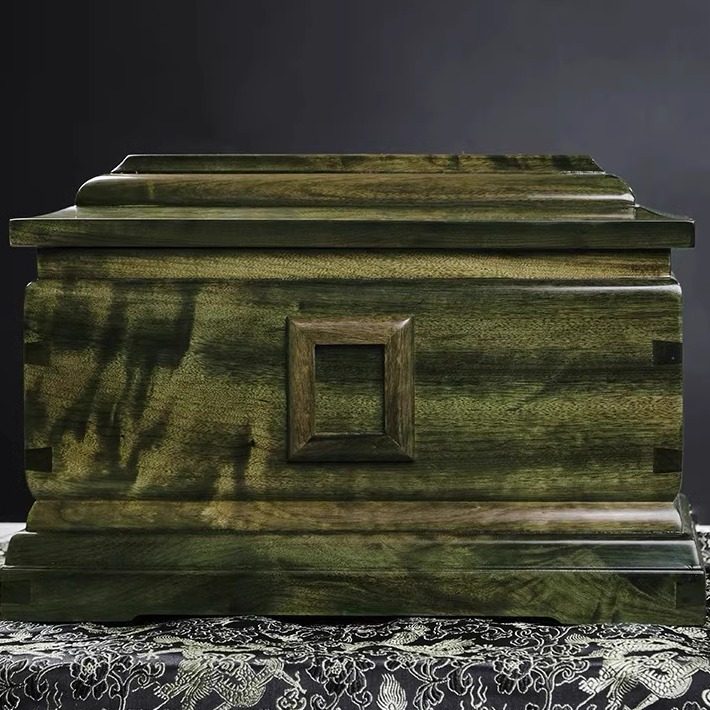 骨灰盒阴沉木高档金丝楠木寿棺材男用女款防潮防腐迁坟殡葬用品