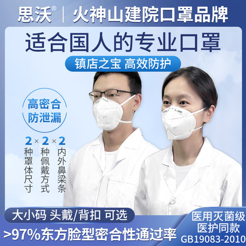 思沃N95级医用防护口罩独立包装