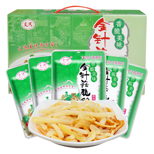 文鸿香脆美味金针菇脆笋65g