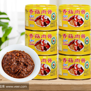 古龙香菇肉酱罐头180g*6厦门特产下饭拌饭拌面酱户外食品佐餐调味