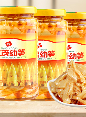 TOMO大茂幼笋350g*4瓶装油焖笋罐头脆嫩即食下饭菜笋丝冷盘佐餐