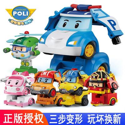 珀利变形警车联盟救援队poli警波利惯性车罗伊安巴消防救护直升机