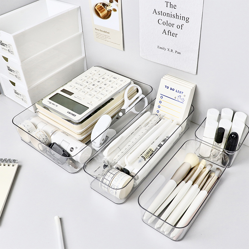 桌面透明收纳盒亚克力可爱化妆品