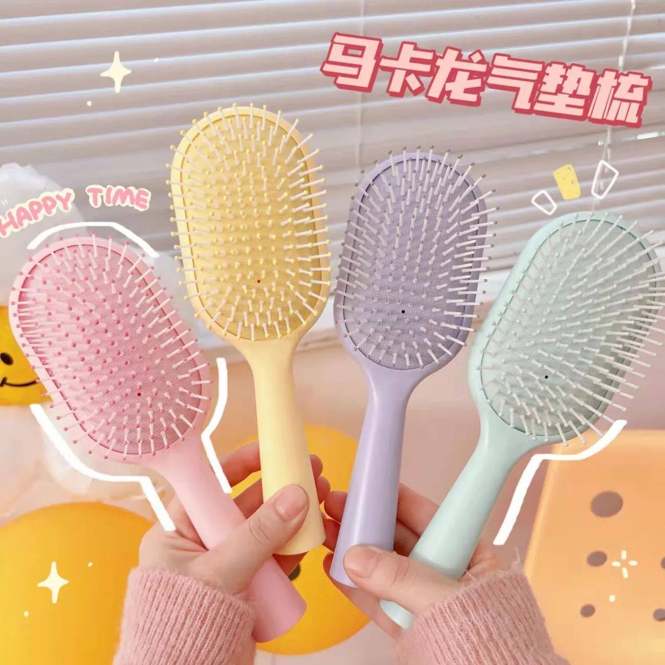 批发气囊梳子男女马卡龙色韩版学生防静电蓬松按摩梳家用气垫梳子