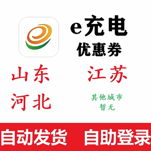 江苏河北山东e充电汽车e充电优惠券新能源服务费 自动发货