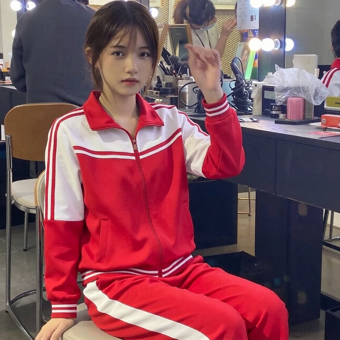 红白校服套装学生运动装春季新款小学生校服春秋款红色校服中大童图片