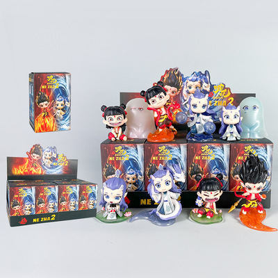 哪吒之魔童闹海手办动漫降世哪吒敖丙盲盒公仔模型摆件潮玩景品
