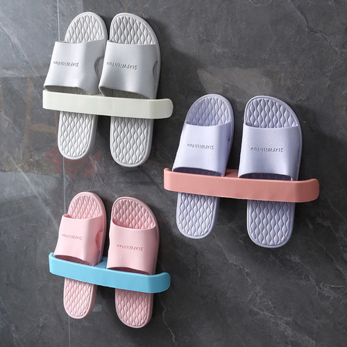 拖鞋架免打孔鞋架卫生间壁挂置物