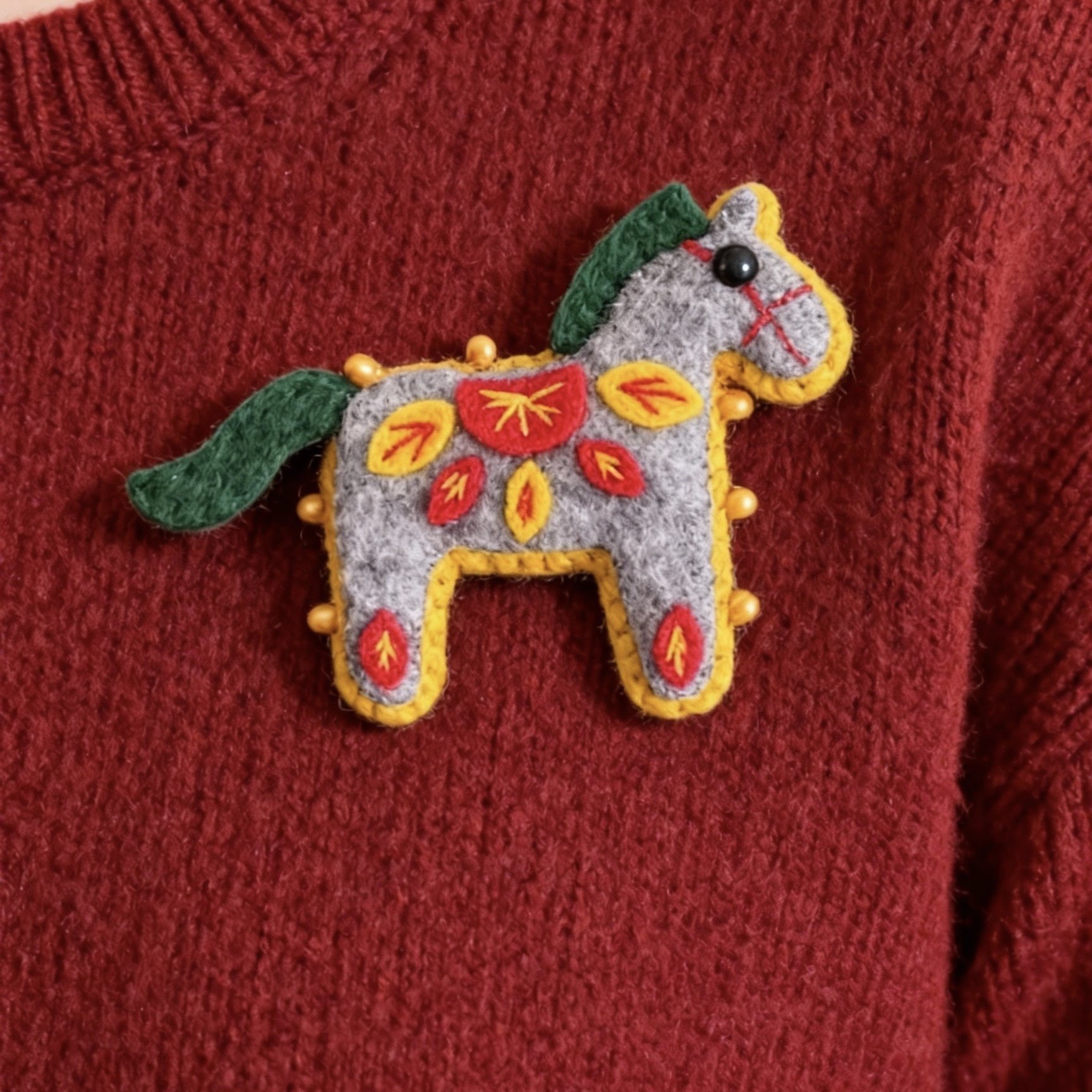 手工韩式毛毡布马年喜庆小骏马毛衣大衣胸针卡通生肖动物装饰胸花,饰品/流行首饰/时尚饰品新,胸针,淘宝优惠券,粉丝福利购,淘宝优惠卷