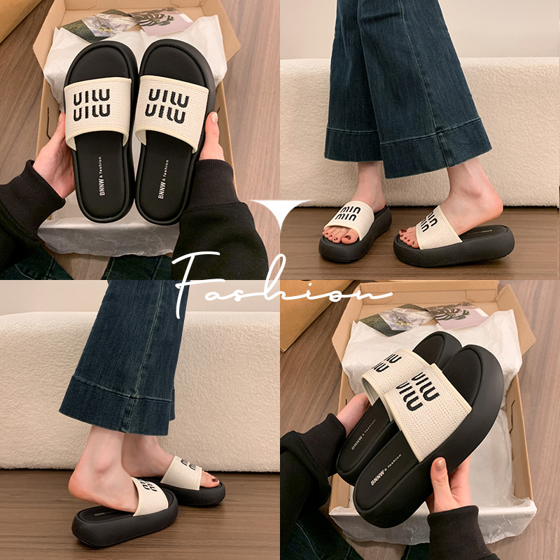 厚底凉拖鞋女款2026新款夏季外穿超火不累脚巨好看高级感增高凉鞋