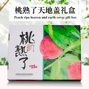 高档水蜜桃空礼盒包装纸箱12枚蟠桃油桃黄桃通用纸箱工厂现货速发