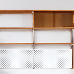 洞洞板置物架挂墙系统墙面实木层板隔板壁挂置物架墙上轨道书架